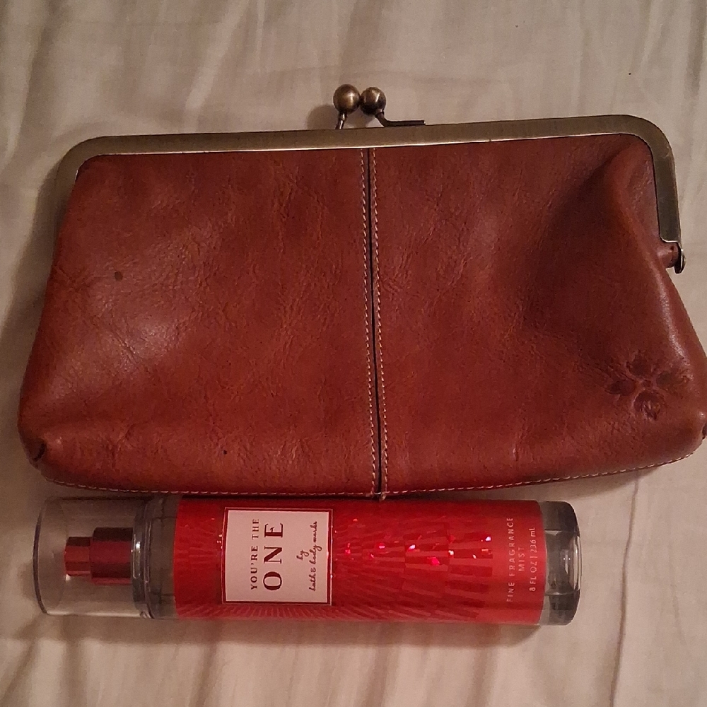 Brown Leather Clutch By Patricia Nash